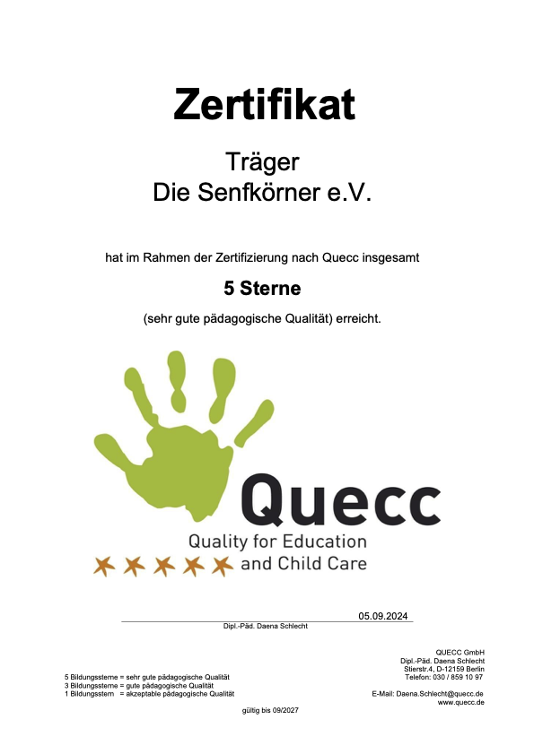 QUECC Zertifikat Träger